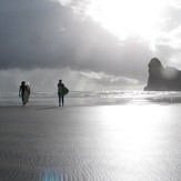 ashleigh and tali, Wharariki Beach