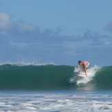 Me surfing, Tamarin Bay