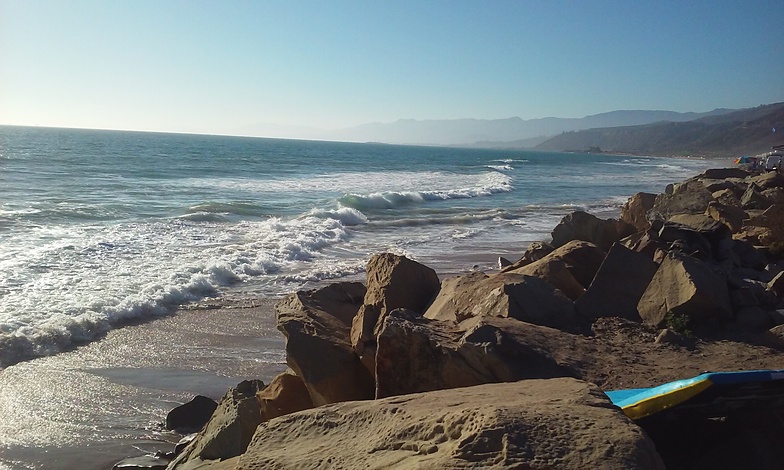 Faria waves, looking north