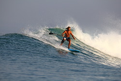 Guy Baker on the 7ft SUP, Ekas-Inside photo