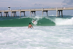 Showing son what Hawaiian's do for fun, Okaloosa Pier photo