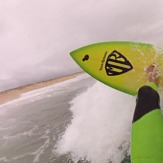 M.R. Quad 5'10" surfer Mark Bell, Blacksmiths Beach