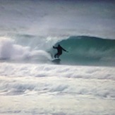 Phil Lyons at the Spit, Aramoana Spit