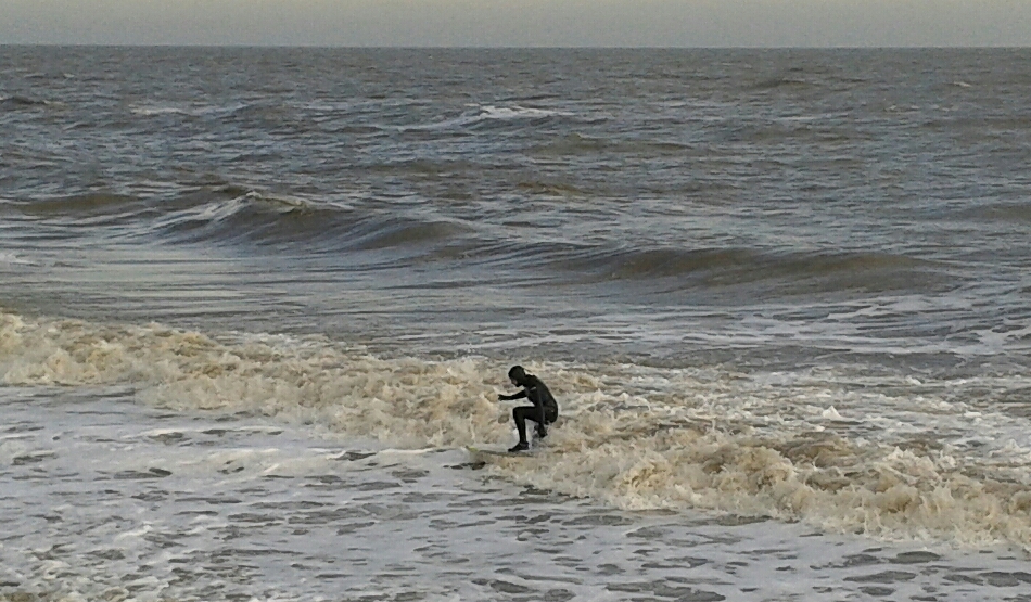 Making the most of the warm winter., Walton-On-The-Naze