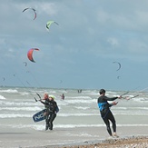 Kite surfing at South Lancing Beach