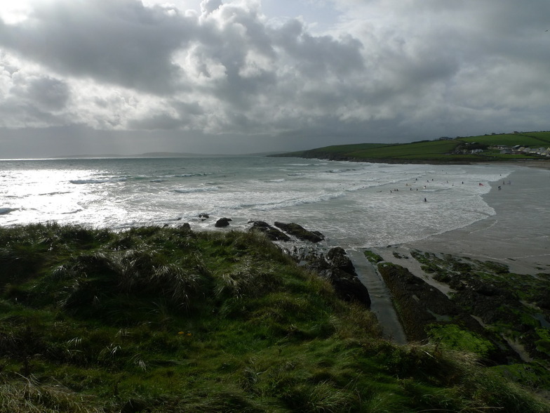 Falling tide, strong onshore, Garrettstown