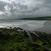 Falling tide, strong onshore, Garrettstown