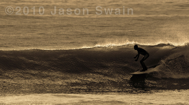 Classic long-boarding session, Compton Bay