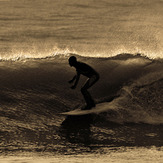 Classic long-boarding session, Compton Bay