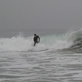 Surfer, heavy marine layer, Gillis
