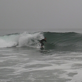 Surfer, heavy marine layer, Gillis