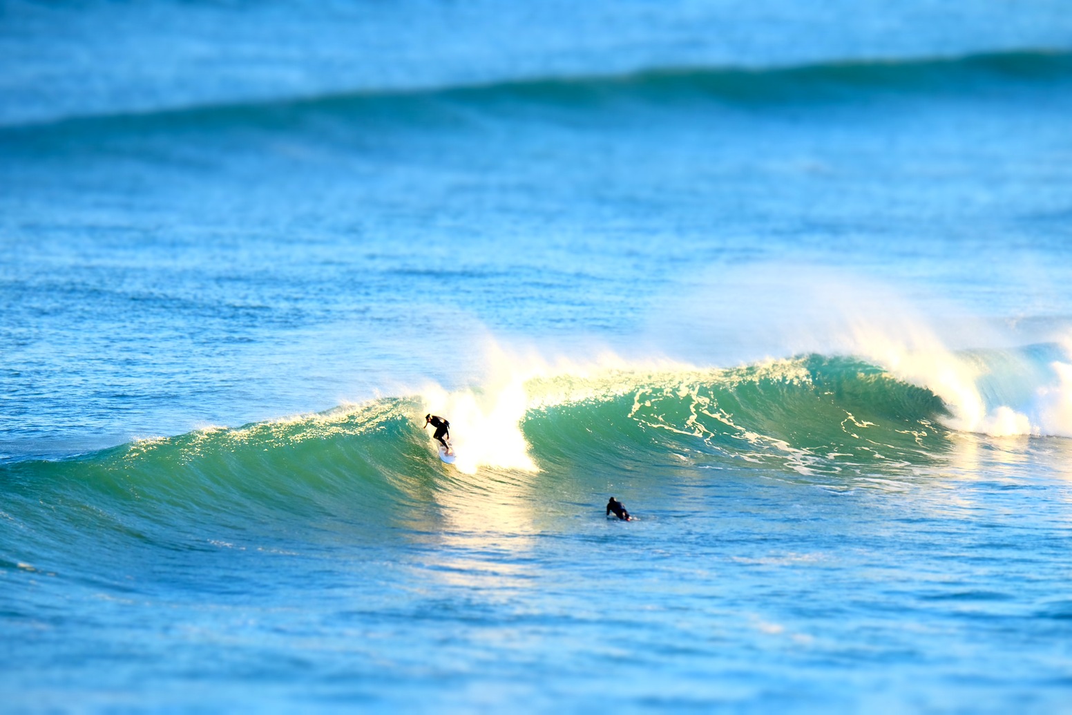 Two surfers out, Anatori River