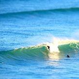 Two surfers out, Anatori River