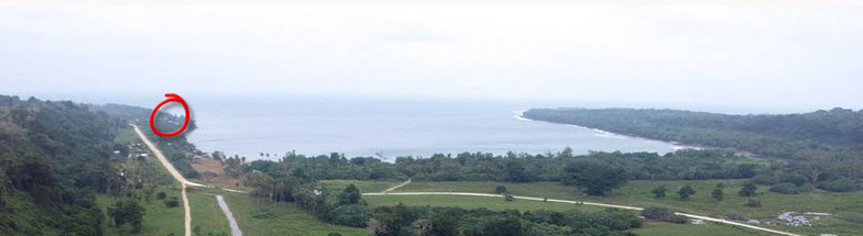 Teomma Bay looking out to pacific ocean, Teouma Bay