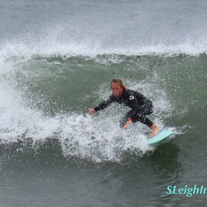 Hanging 10 during Hermine, Misquamicut State Beach