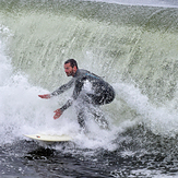 Getting wet at the Slot, Steamer Lane-The Slot