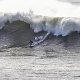 Big surf at Middle Peak, Steamer Lane-Middle Peak