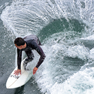 Good move at the Slot, Steamer Lane-The Slot