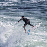 Flying at Middle Peak, Steamer Lane-Middle Peak