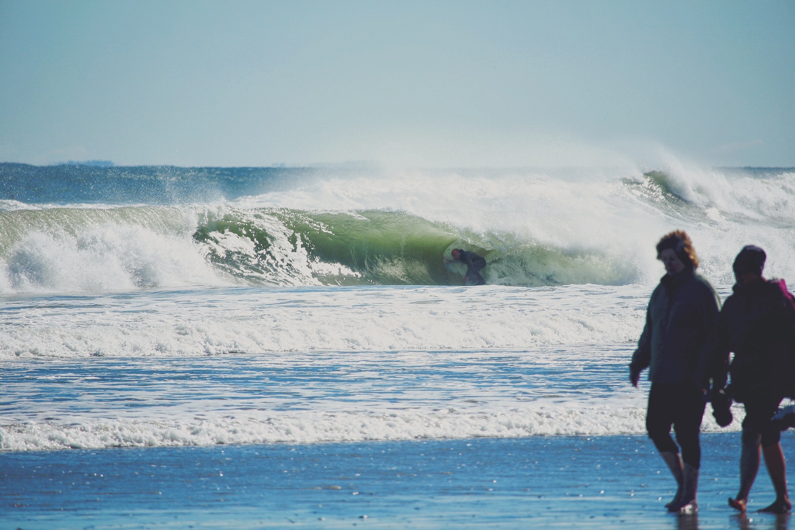 barreled near the beach, The Wall