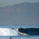 View on Santa Monica Mountains, El Porto Beach