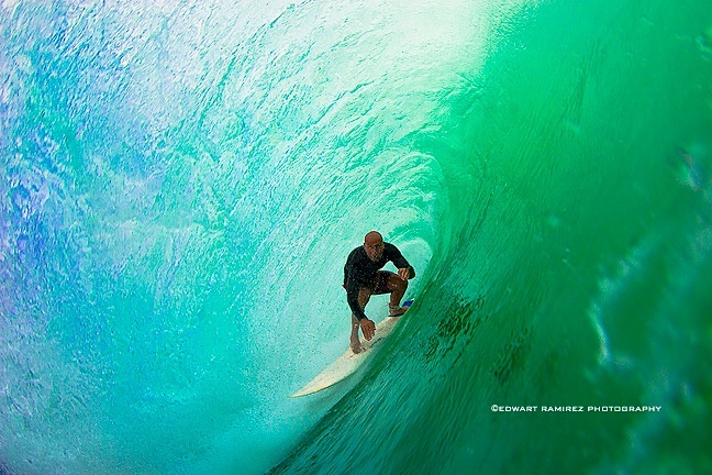 Russian Surfer inside the Barrel, Padang Padang