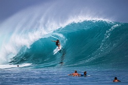 Craig Anderson on the swell of the Decade in Indonesia, Rifles (Kandui Right) photo