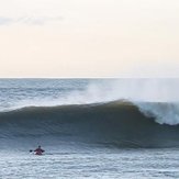 Big surf on the trap., Aberystwyth harbour trap