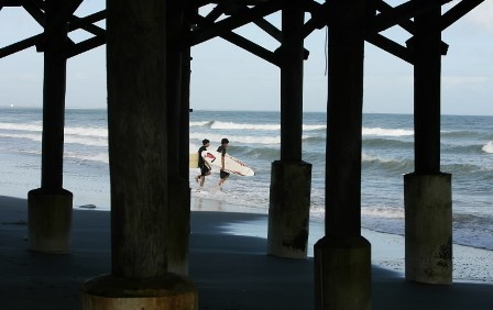 Bout to Paddle Out, Cocoa Beach Pier