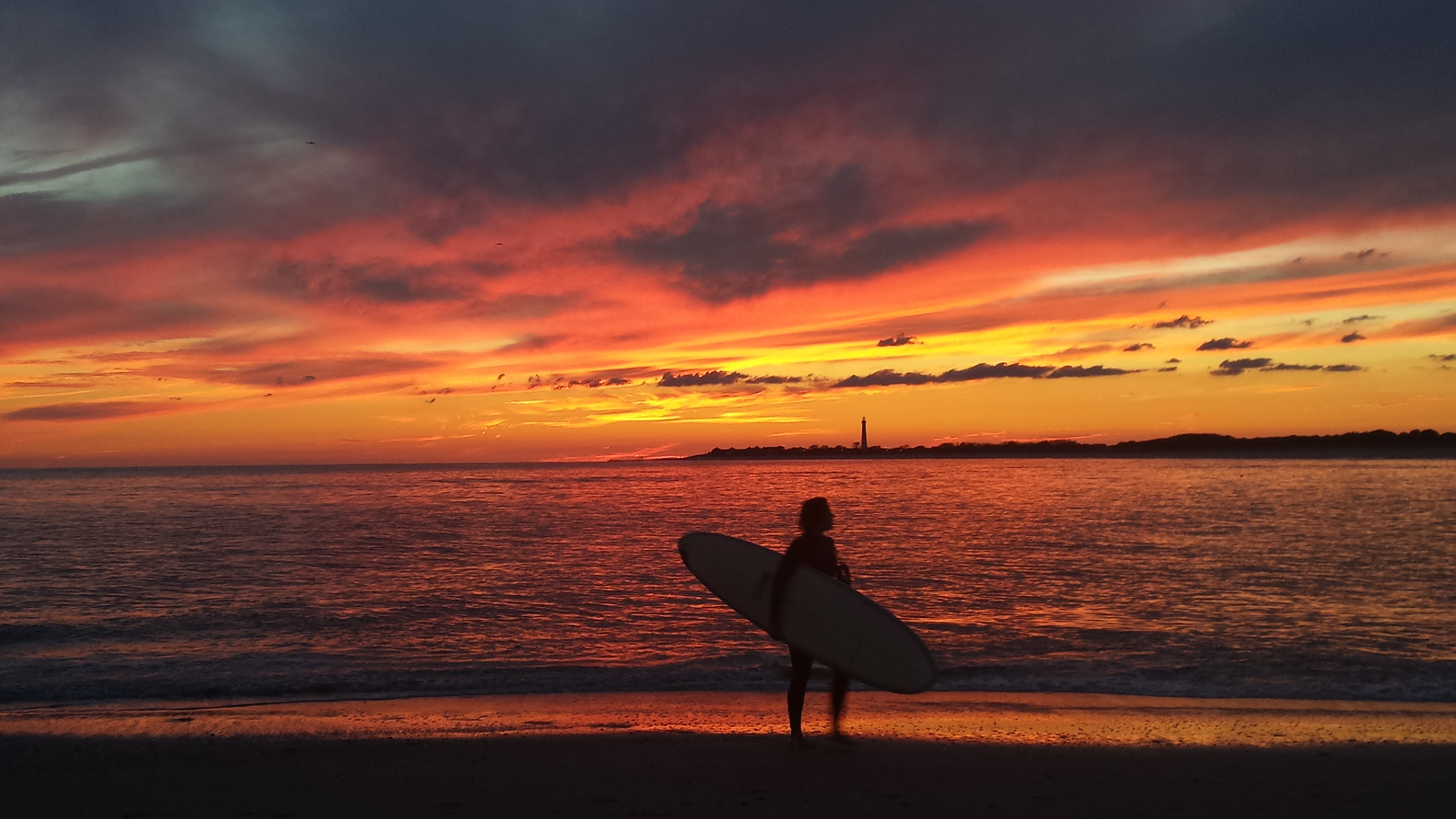 Sunset surf at the Cove, The Cove Cape May