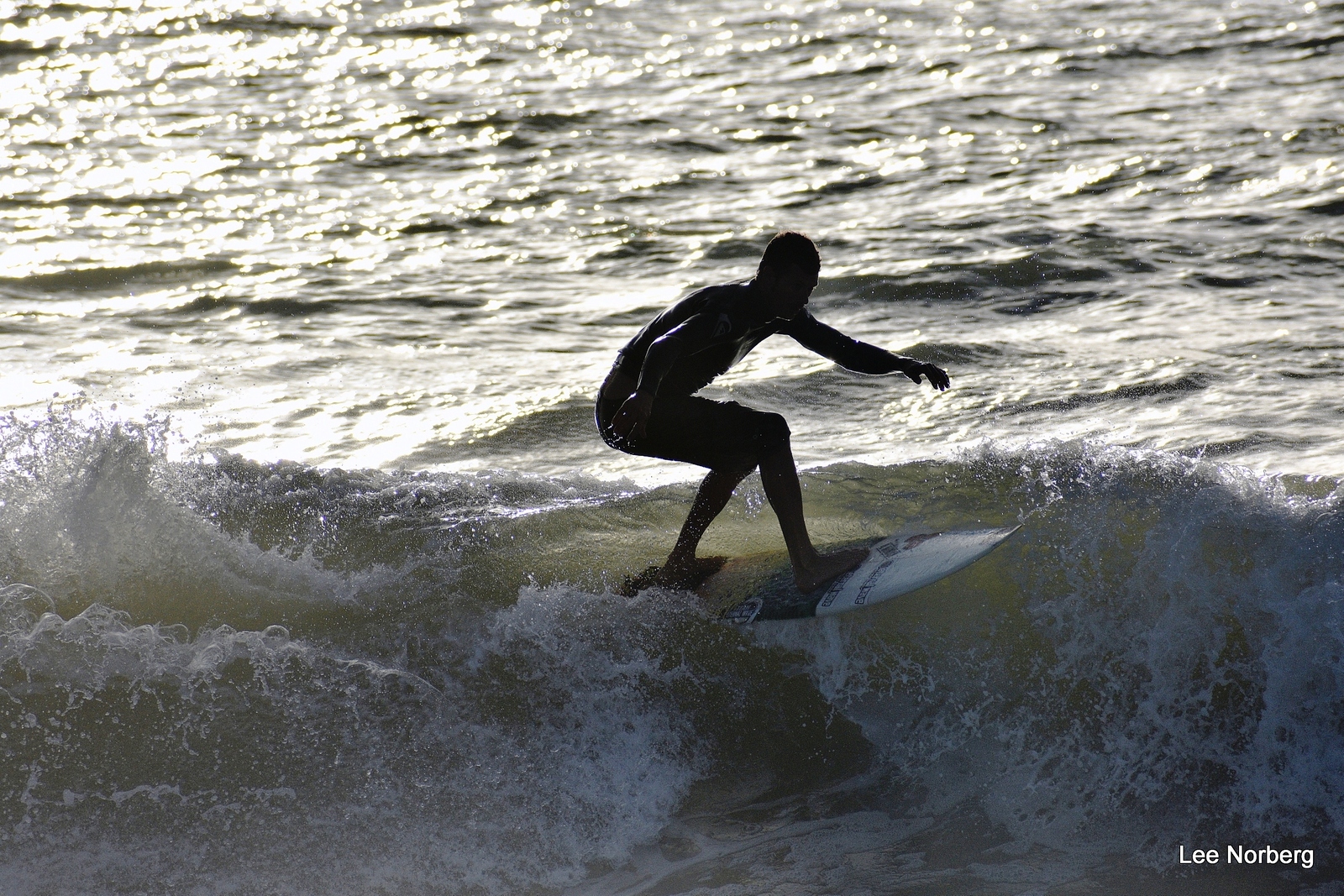 Shawn in Silhouette, Garden City Pier