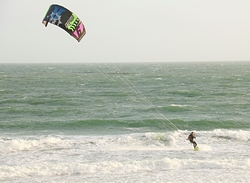 wild kitr-surfing, Bournemouth Pier photo