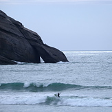 Tom at Wharariki, Wharariki Beach