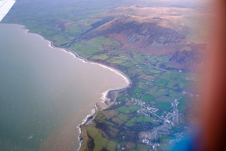 Llyn Peninsula from the air, Trefor