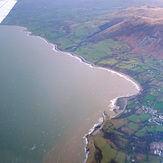 Llyn Peninsula from the air, Trefor
