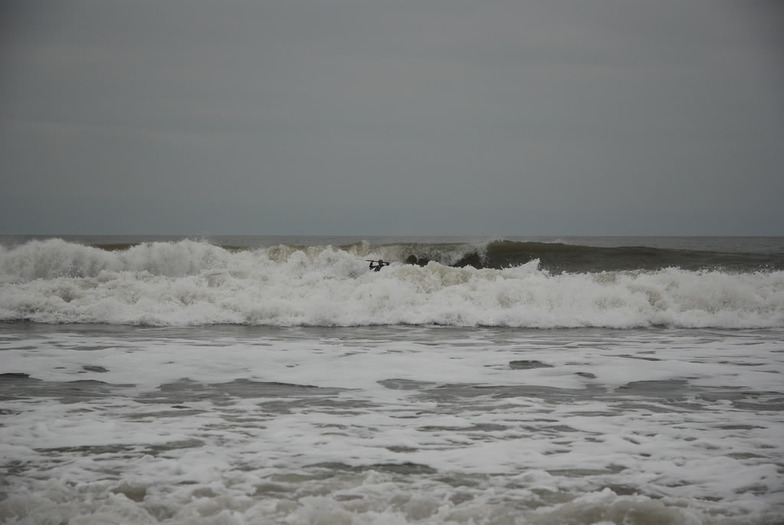 Surf Kayaking. Overhead and dumping.., Llantwit Major