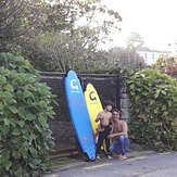 listo para el surfing, Playa de Bastiagueiro