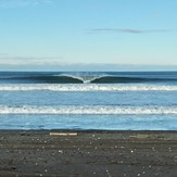 A frame looking lonely without a surfer., Ocean Shores