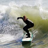 Early spring surf, Surf City Pier