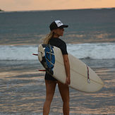Isabelle Epler making her way to the beach, Tamarindo