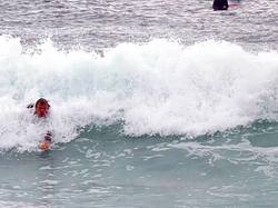 Legendary body surf Jake viskovich in a death slab, Dum Dums photo