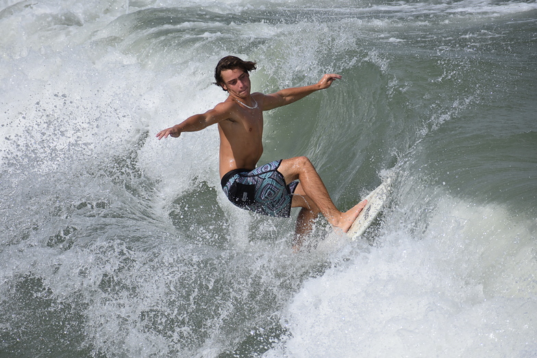 "Working the Wave", Garden City Pier