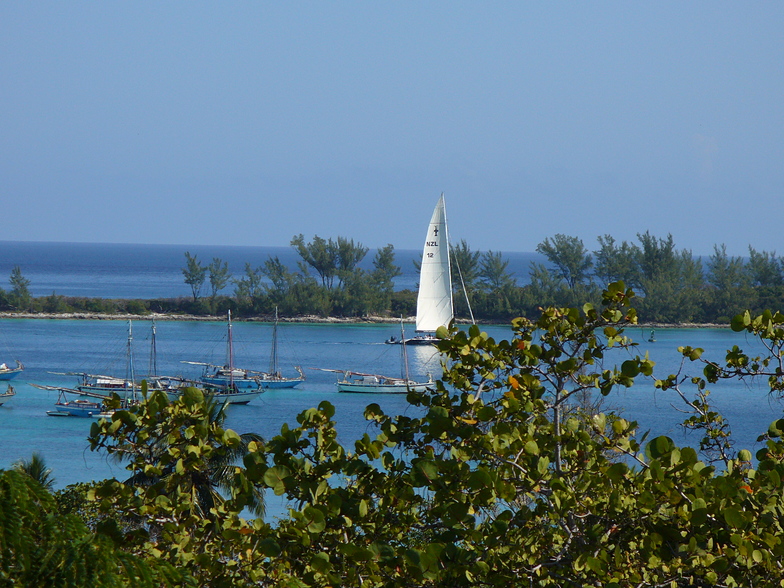 Sailboat viewed from Ft Charlotte 2008, Paradise Island