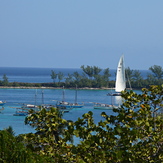 Sailboat viewed from Ft Charlotte 2008, Paradise Island