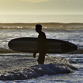 Surfer Silhouette, Jordan River