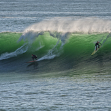 Surfing Middle Peak, Steamer Lane-Middle Peak