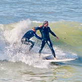 Tandem wave riders, Royal Palms State Beach