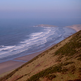 Bury Holm and Llangennith from Rhossili Down