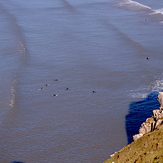 Mellow longboard waves at Rhossili