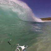 Right hand shorebreak barrel, Smiths Point Left